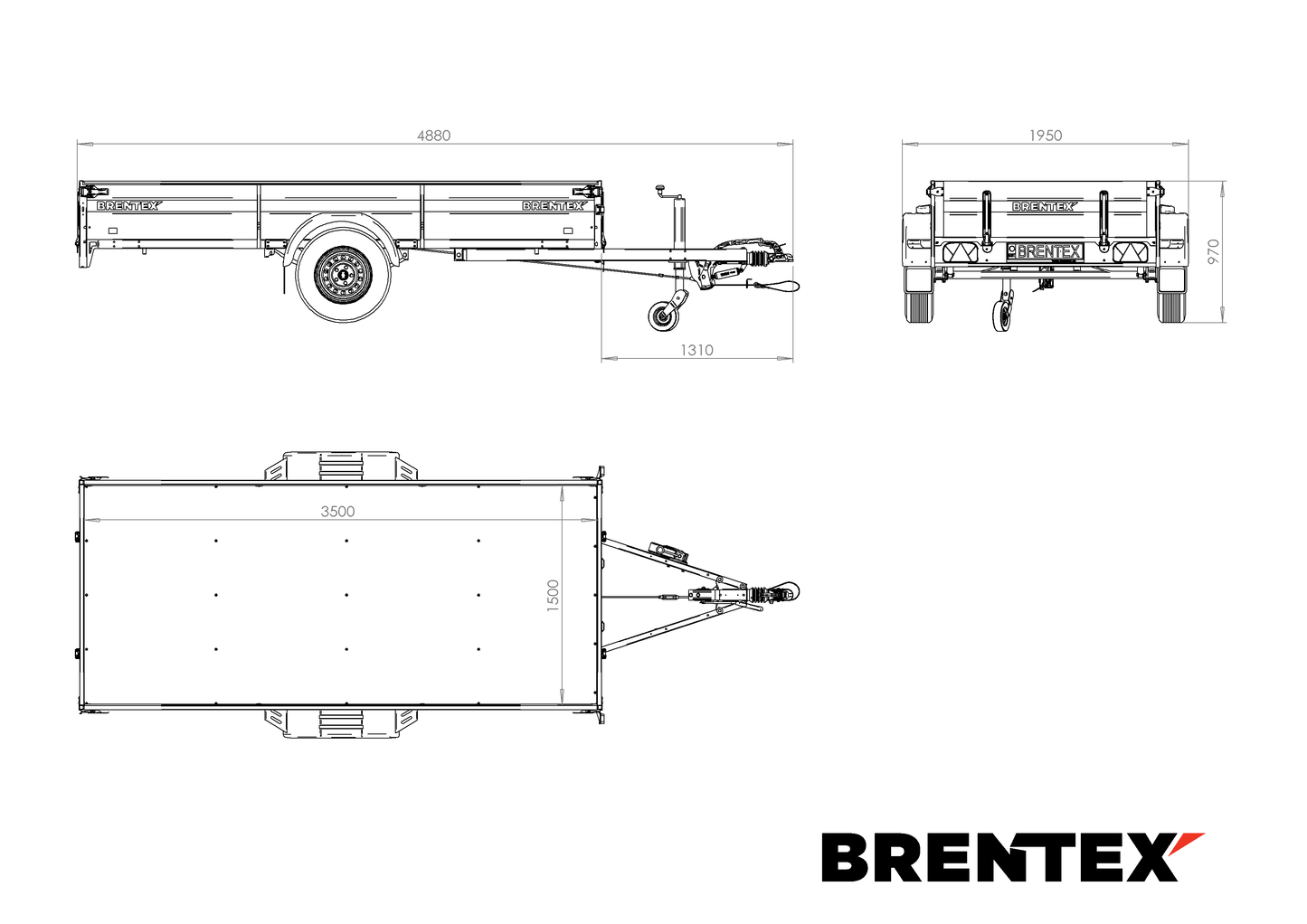 Brentex 3,5x1,5 (1300-1500kg) Jarrullinen