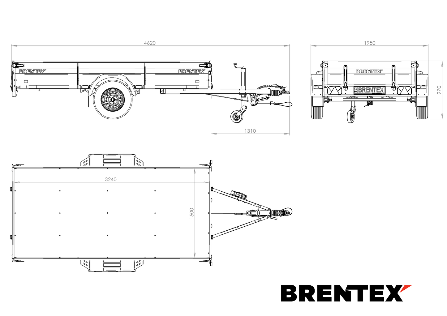Brentex 3,3x1,5 (1300-1500kg) Jarrullinen