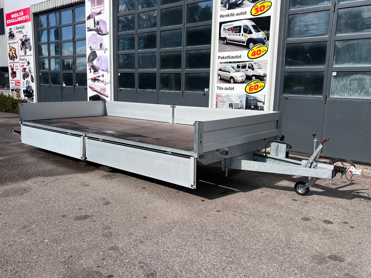 Ylivuotinen Lenka Traileri 5x2,2 2700kg Kippaava Alumiinilaidoilla